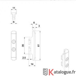 50 Gaches zamac à clamer