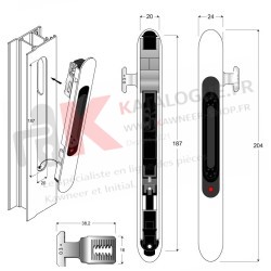Coquille k interieure NON marquée Kawneer