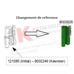 Paumelle à clamer 2 branches Kawneer