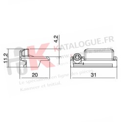 Gâche réglable Kawneer