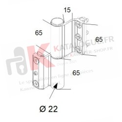 Paumelle porte Kalory (Attention gros modele!) Kawneer