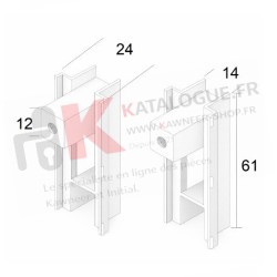 Lot de 2 bouchons 3,4 et 6 vantaux Kawneer