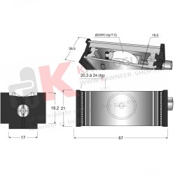 Roulette plastique simple réglable 40/50 kg Kawneer
