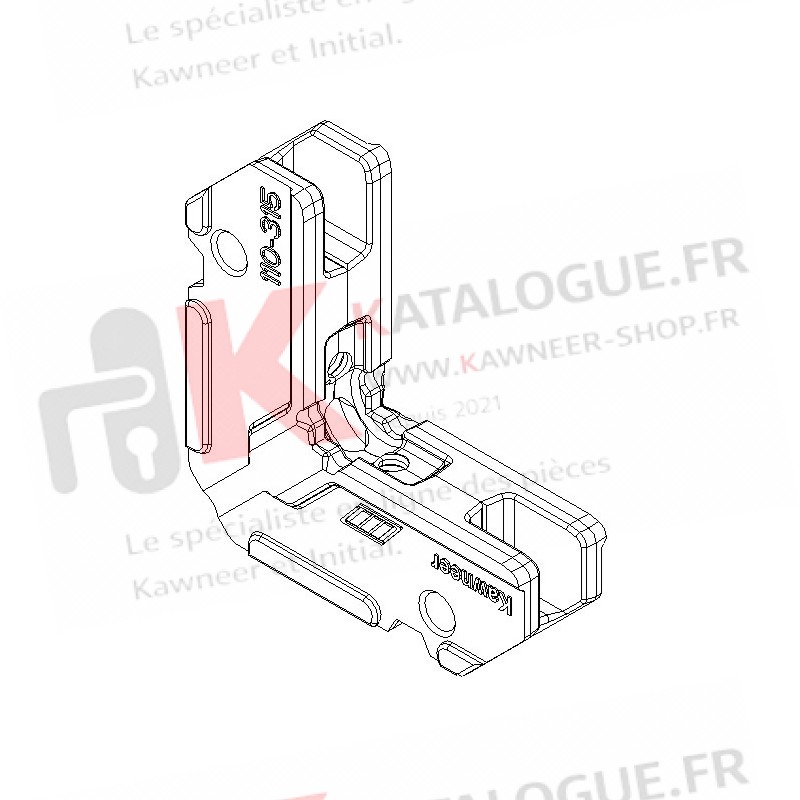 Equerre intérieure dormant Kassiopee Kawneer