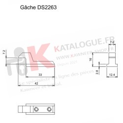 Gâche à enfiler SILÈNE