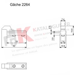 Gâche à enfiler SILENE