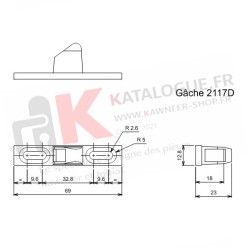 GÂCHE en applique SILÈNE