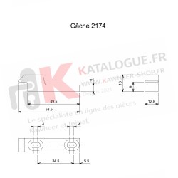 GÂCHE en applique SILÈNE