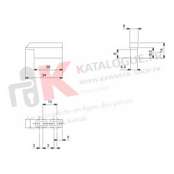 Gâche SILENE en applique