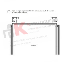 Joint parclose pour fenêtre Kassiopee kawneer
