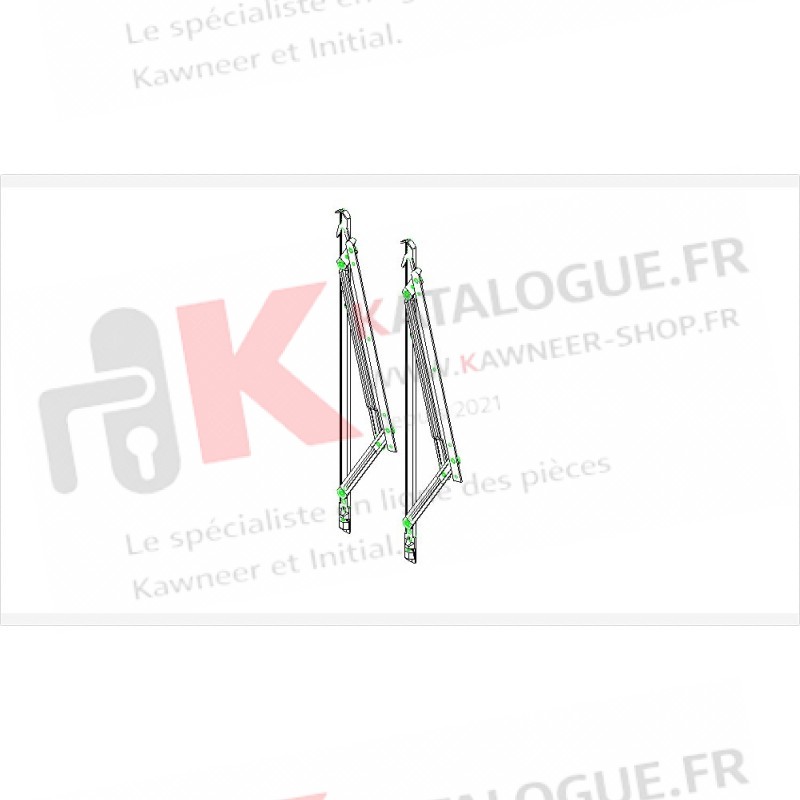 Paire de compas réglable 100 kg Kawneer