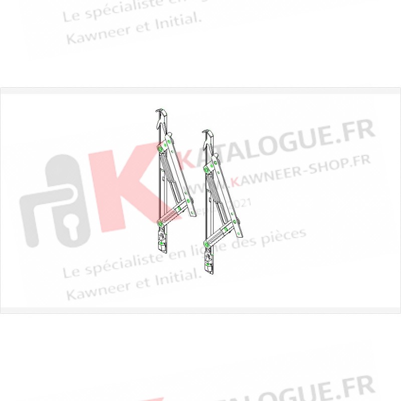 Paire de compas réglable 60 kg. Kawneer