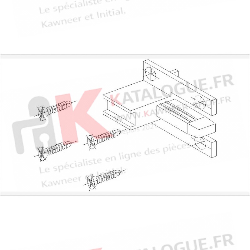 Pièce assemblage de front. Kawneer