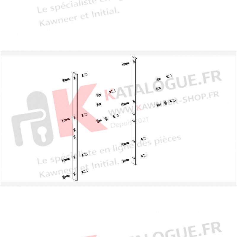 Paquet de fixation compas ital. Kawneer