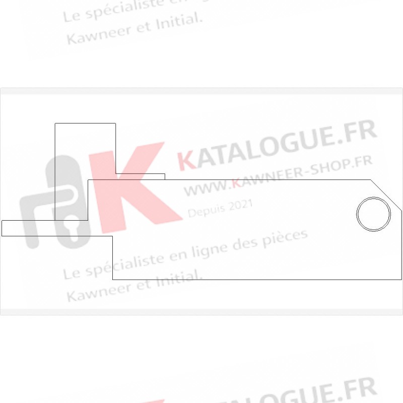 Paumelle abattant désenfumage. Kawneer