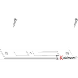 Gâche 2 vis auto serrure pène
