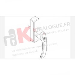 Poignée à clé. Kawneer