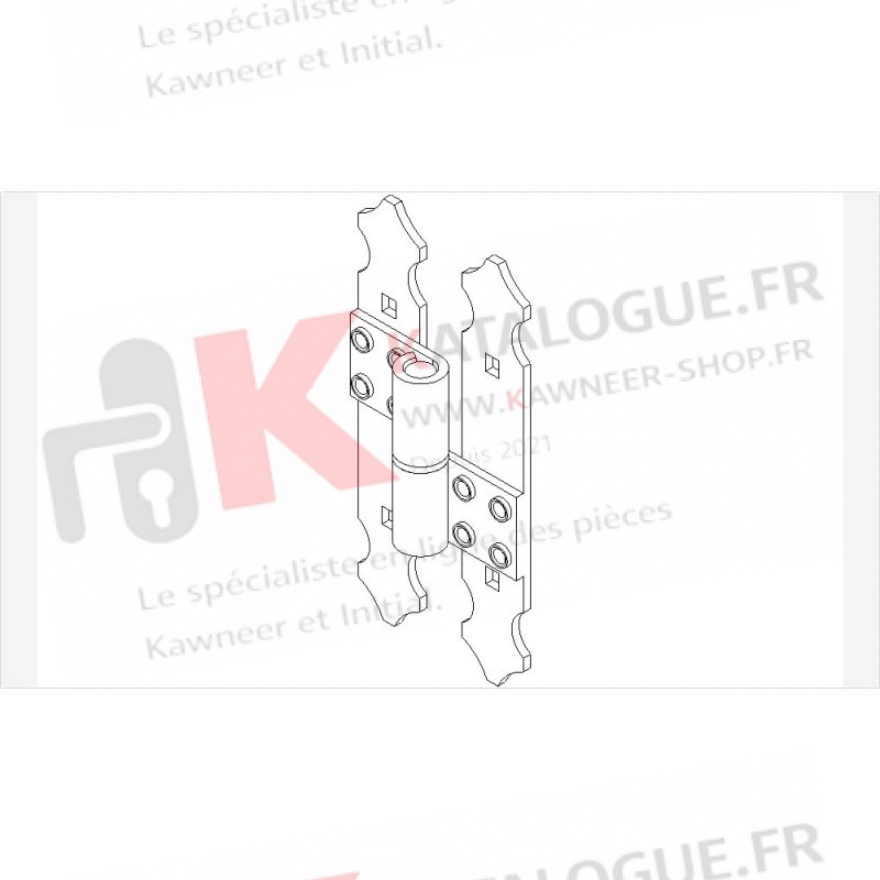 Charnière droite. Kawneer