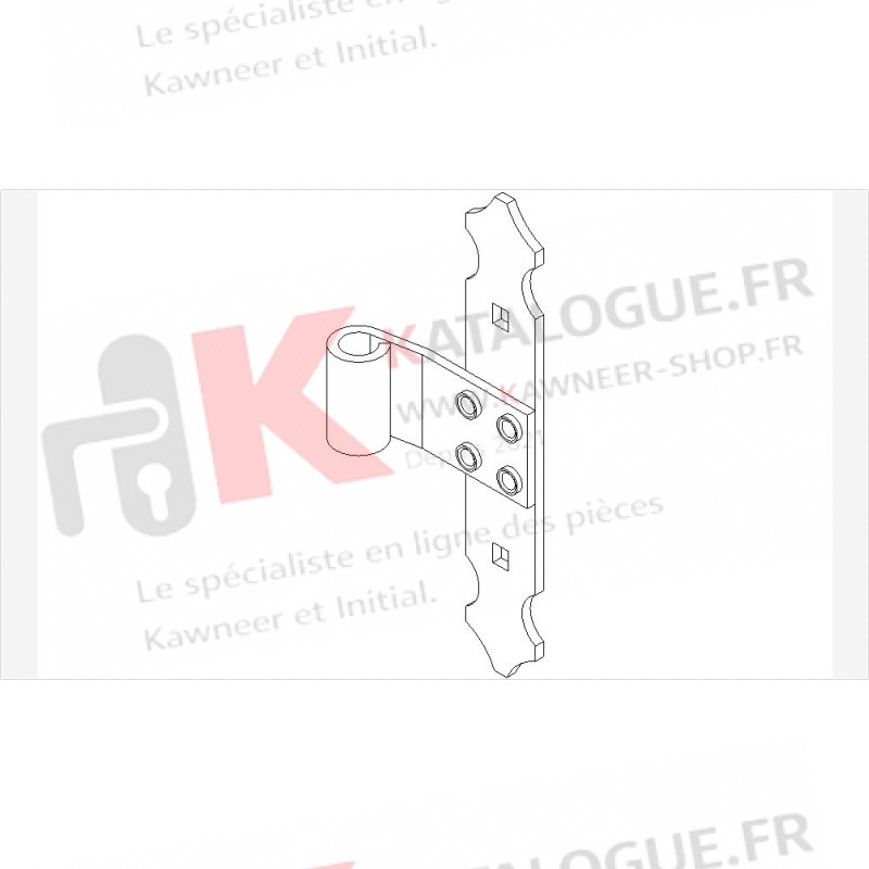 Penture intermediaire axe 19mm. Kawneer