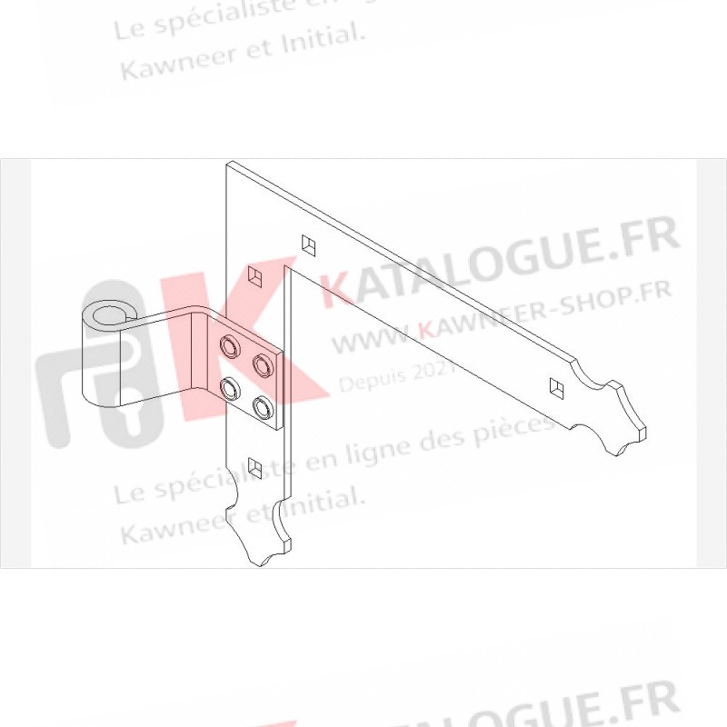 Penture equer.std G coudée 38mm. Kawneer