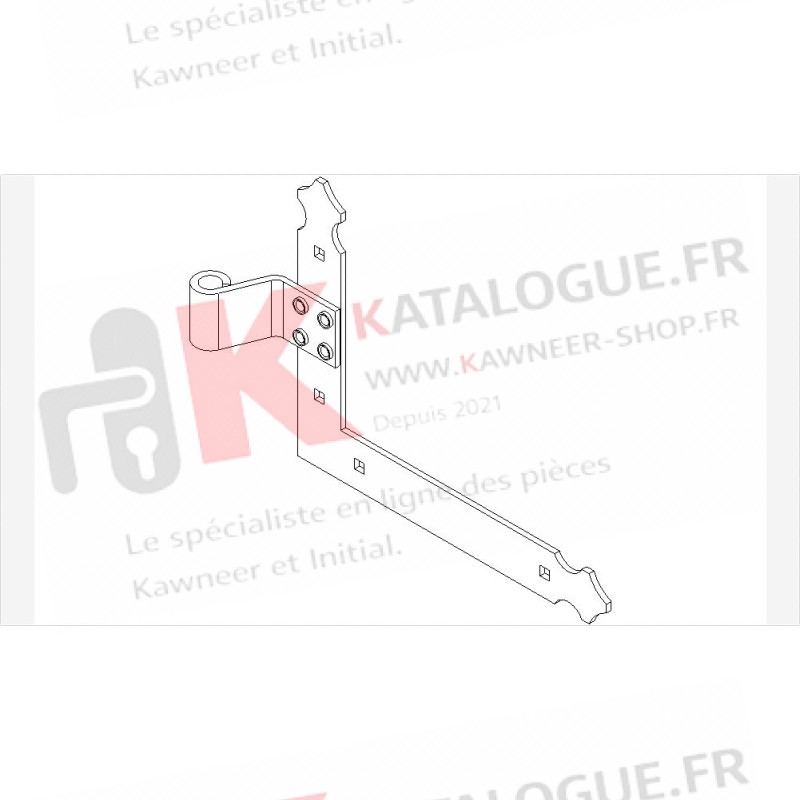 Penture equer.std D coudée 38mm. Kawneer