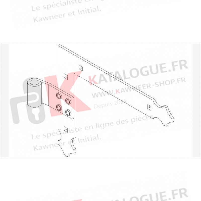 Penture equer.std G axe 19 mm. Kawneer