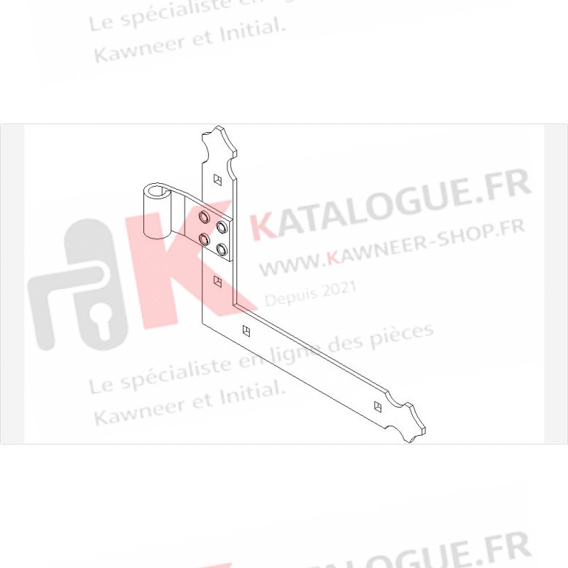 Penture equer.std D axe 19 mm. Kawneer