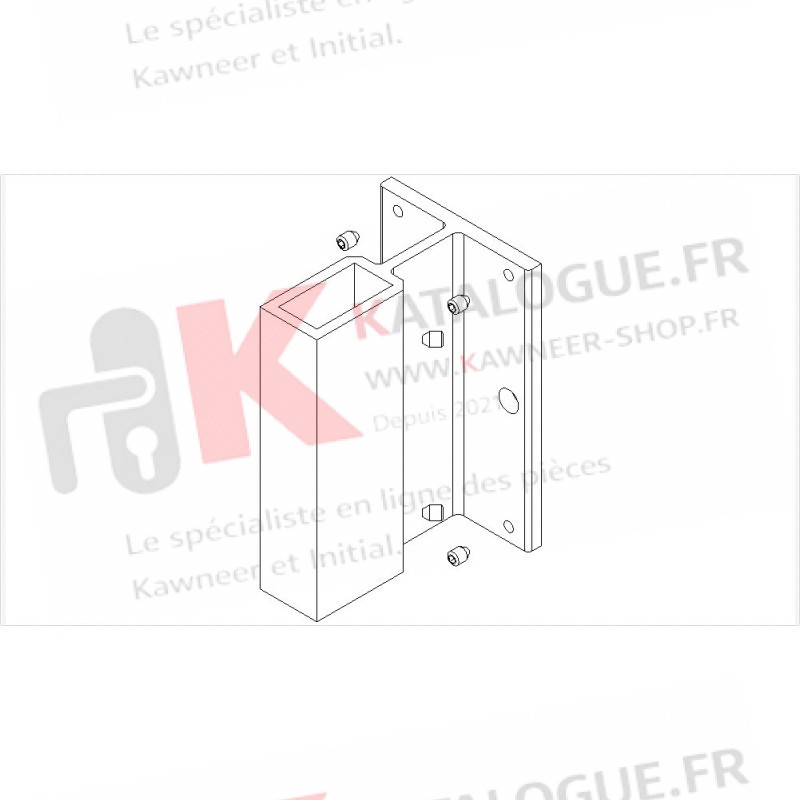 Sabot déporté 50 mm Kawneer