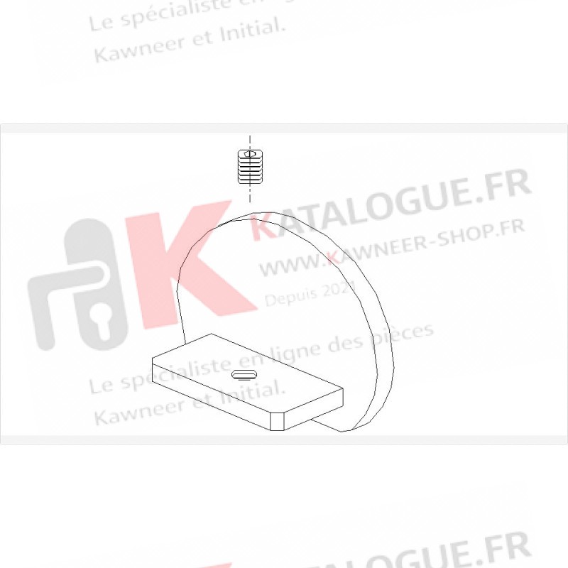 Embout de main courante ronde. Kawneer