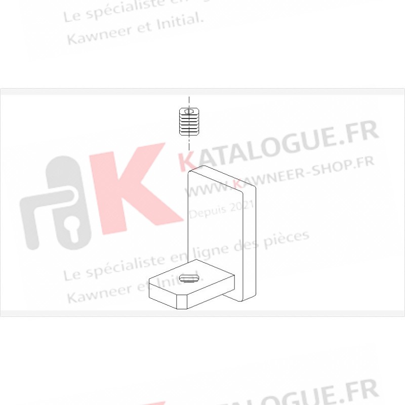 Embout finition U remplissage. Kawneer