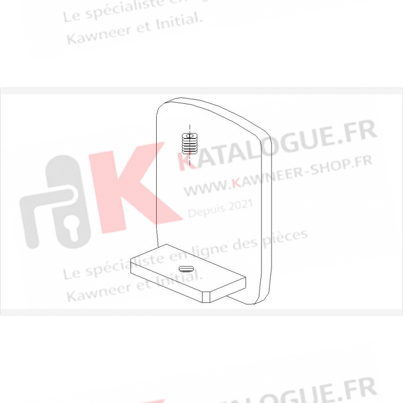 Embout main courante 80mm. Kawneer