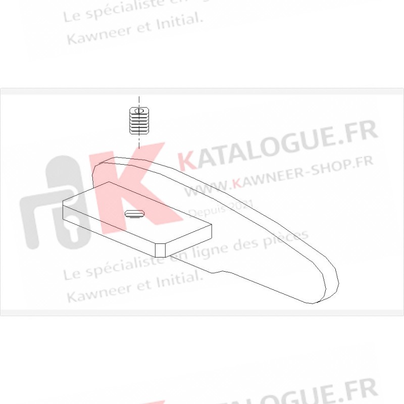 Embout main courante 25x90 lisse droit. Kawneer