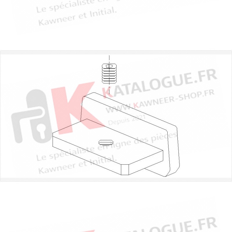 Ensemble embout lisse basse. Kawneer