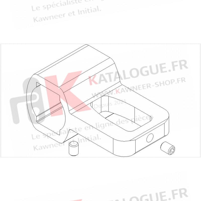 Pince fixe tube 30 mm. Kawneer