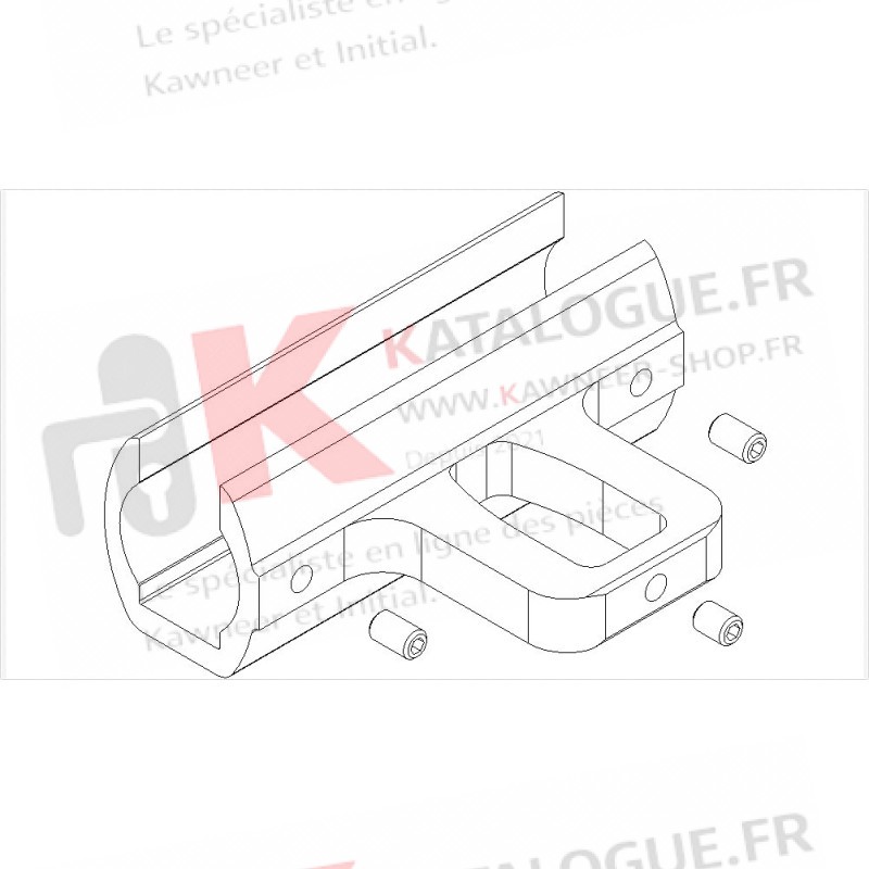 Pince fixe U de remplissage. Kawneer