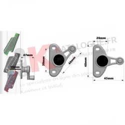 Manœuvre volet à lames orientables Profils System - 201-184-00025