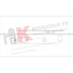 Serrure 1/2 tour sans cylindre