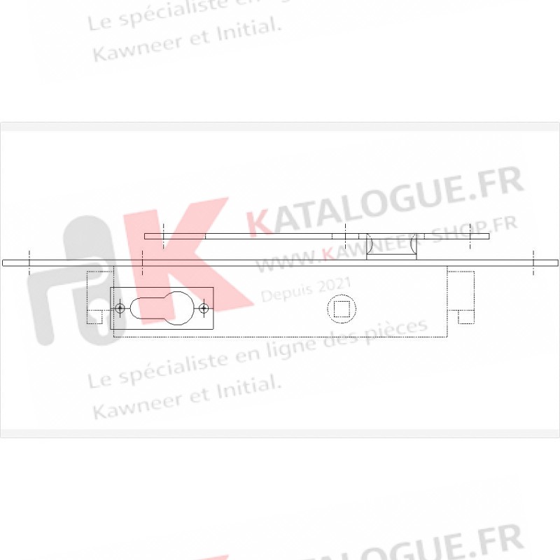 Serrure 1/2 tour sans cylindre