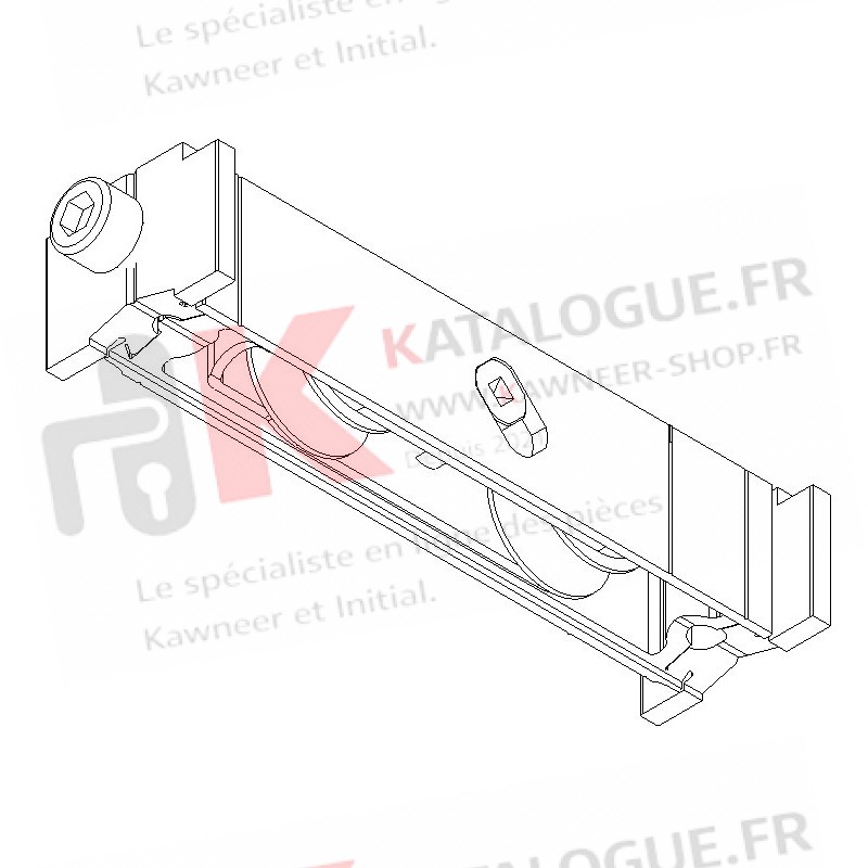 520 Roulettes plastique double réglable 80/100kg Kawneer