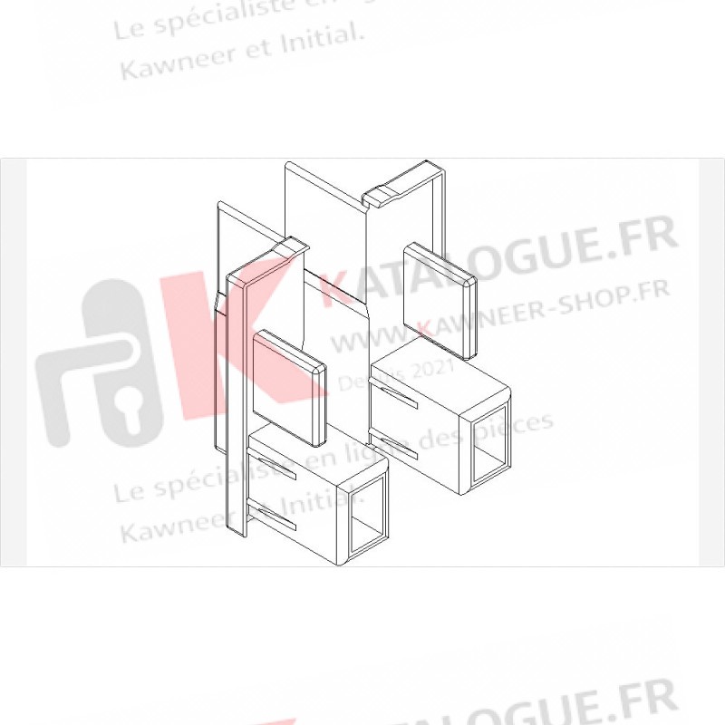 Bouchon int.2 vantaux  (paire) kawneer speci'alk