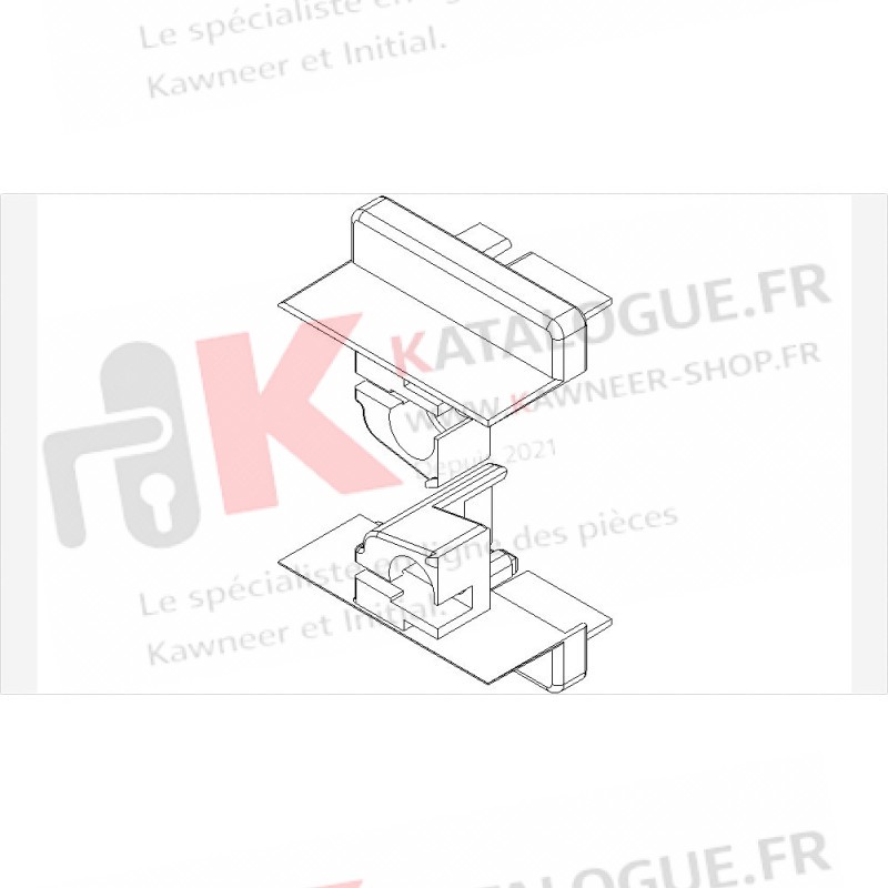 Bouchon battement centré D/G kawneer speci'alk