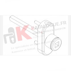 Platine carré 7mm ouvrant...