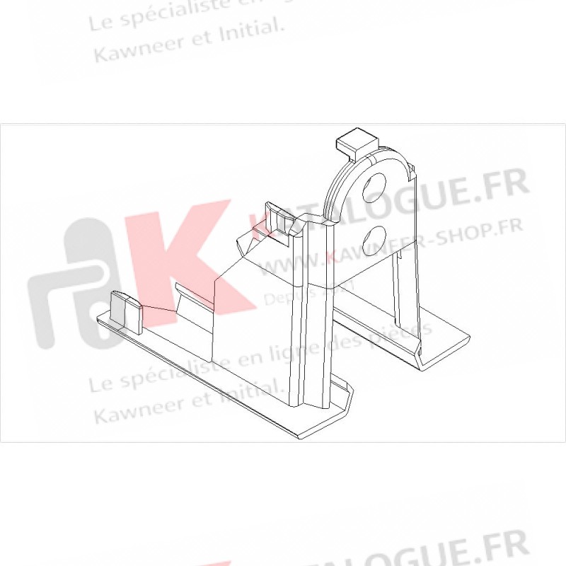 Bouchon assemblage montant latéral 61mm kawneer speci'alk