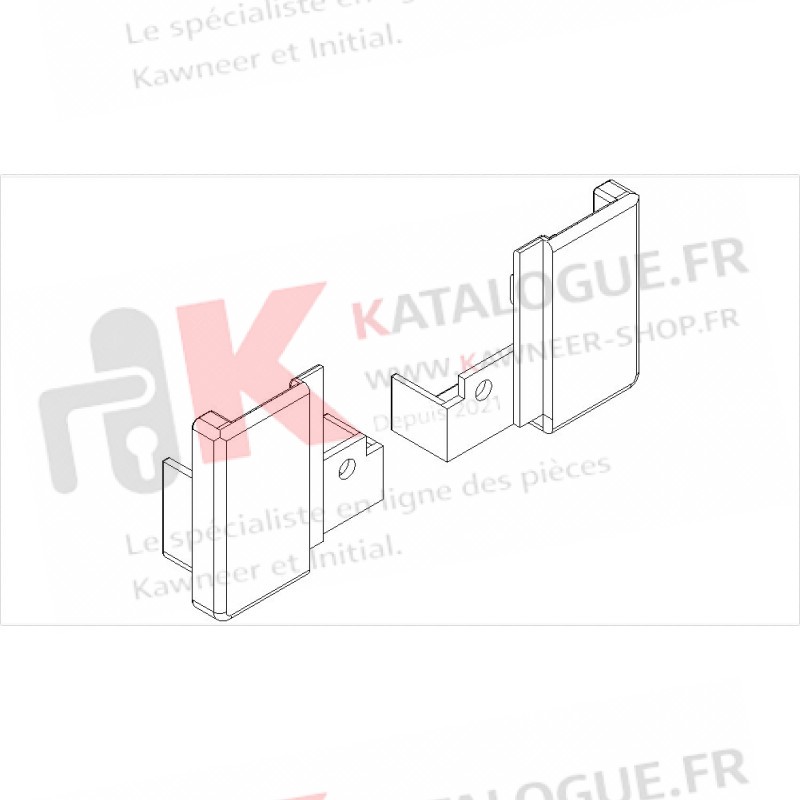 Bouchons récupération eaux (D/G) kawneer speci'alk