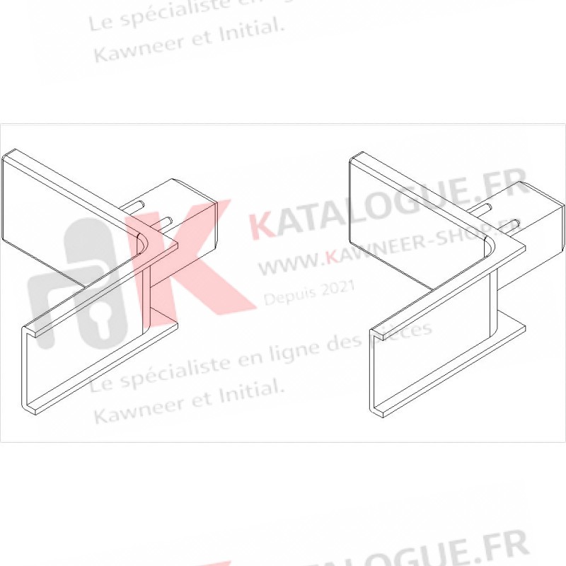 Bouchons renfort montant latéral (paire) kawneer speci'alk