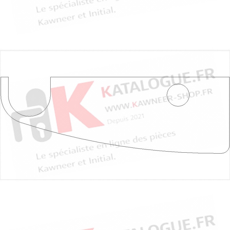 Cale pour butée coulissant kawneer speci'alk
