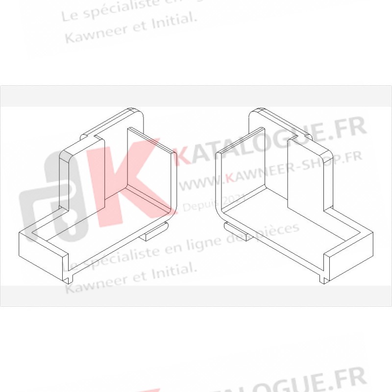 Bouchons look carré D/G kawneer speci'alk