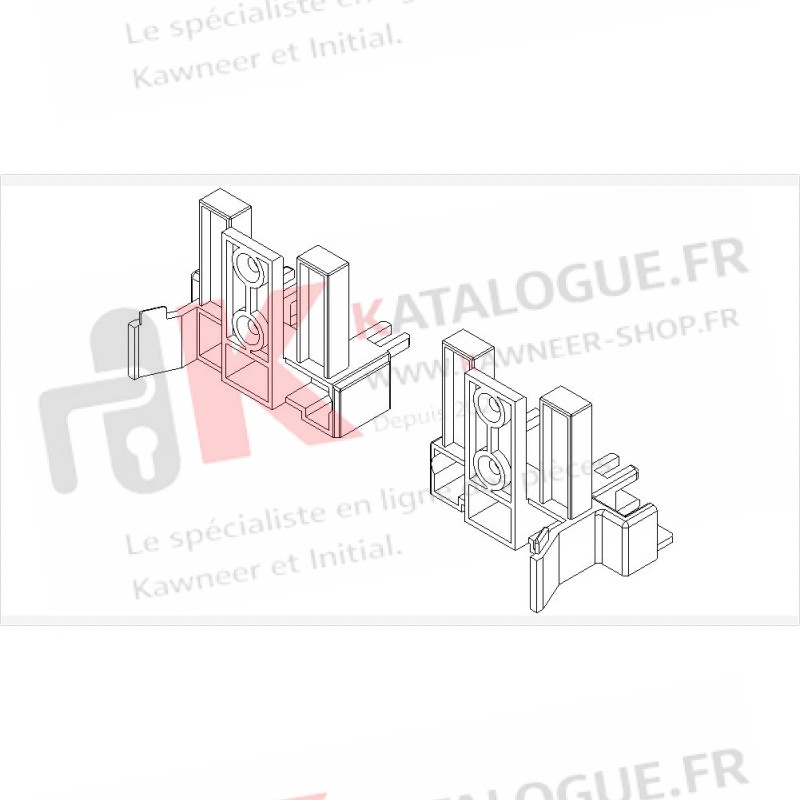 Bouchons seuil PMR réno (D/G) kawneer speci'alk