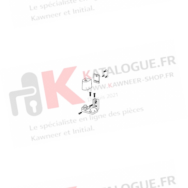 Pivot GAUCHE bas avec seuil simple action avec seuil KAWNEER K190