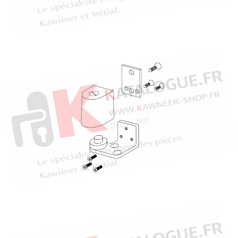 Pivot bas GAUCHE simple action sans seuil KAWNEER K190